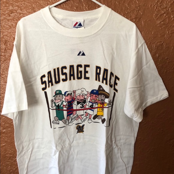 milwaukee brewers sausage race t shirt